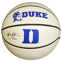 Christian Laettner Signed Duke Blue Devils White Logo Basketball