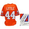Image 1 : Floyd Little Signed Orange Throwback Custom Football Jersey W/HOF 10