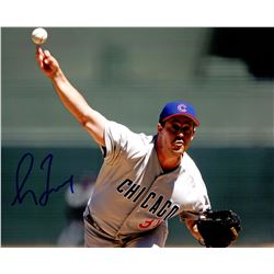 Greg Maddux Signed Chicago Cubs Pitching Action 8X10 Photo