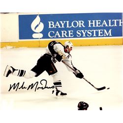Mike Modano Signed Dallas Stars Slap Shot Action 8X10 Photo