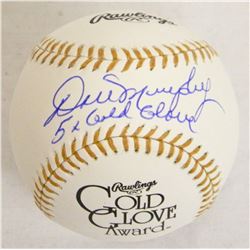Dale Murphy Signed Rawlings Gold Glove Logo MLB Baseball W/5X Gold Glove