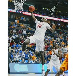 Bobby Portis Signed Arkansas Razorbacks Action 16X20 Photo