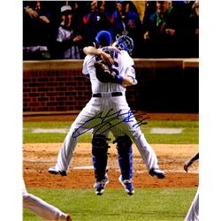 Hector Rondon Signed Chicago Cubs Celebration Hug With Miguel Montero 8X10 Photo