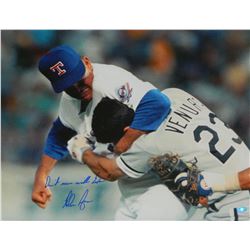 Nolan Ryan Signed Rangers Ventura Fight 16X20 Photo W/Don't Mess With Texas