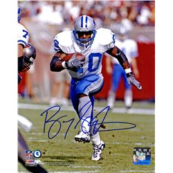 Barry Sanders Signed Detroit Lions High Step Action 8X10 Photo