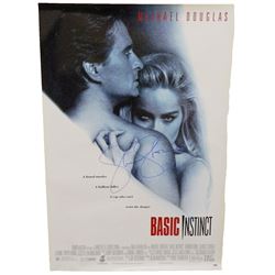 Sharon Stone Signed Basic Instinct 27X40 Full Size Movie Poster