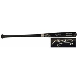 Ben Zobrist Signed Rawlings Black Big Stick Baseball Bat