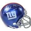 Image 1 : Michael Strahan Signed New York Giants Mini Helmet W/ "HOF" Insc.