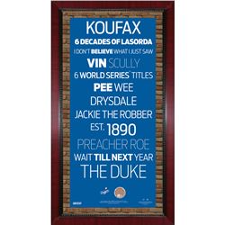 Los Angeles Dodgers Subway Sign Wall Art 16X32 Frame W/ Authentic Dirt From Dodger Stadium.