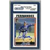 Image 1 : Sid Fernandez Signed 2005 Topps Card - Mets - 1/2 Way Through Pitch Front View (Slabbed By Steiner)
