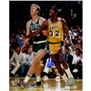 Image 1 : Magic Johnson Signed 'Johnson Vs. Bird' 8X10 Photo