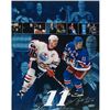 Image 1 : Mark Messier Oilers And Rangers Hall Of Fame Collage 11X14 Photo W/ "HOF" Insc.