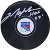 Image 1 : Mark Messier Rangers Autograph Puck W/ "HOF" Insc.