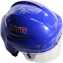 Jesper Fast Signed New York Rangers Blue Mini Helmet