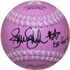 Image 1 : Jennie Finch Signed Pink Softball With "Go For The Gold" Insc