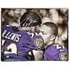 Image 1 : Ray Lewis Signed Hugging Ray Rice B/W With Color Accents Signed 16X20 Hauser Photo (Signed By Willia