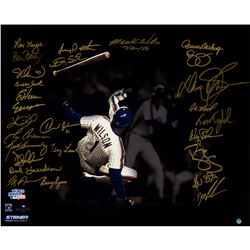 1986 New York Mets Team Signed Mookie Wilson Avoiding Being Hit By Pitch Game 6 1986 World Series 16