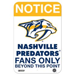 Nashville Predators Fans Only 8X12 Aluminum Sign