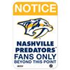 Image 1 : Nashville Predators Fans Only 8X12 Aluminum Sign
