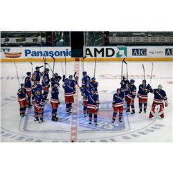 New York Rangers Thanking Fans After Game 11X17 Photograph