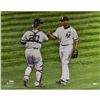 Image 1 : Mariano Rivera/Jorge Posada Dual Signed Hand Shake Horizontal 16X20 Photo MLB Auth)