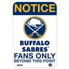 Image 1 : Buffalo Sabres Fans Only 8X12 Aluminum Sign