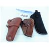 Image 1 : 2 leather holsters and 1 synthetic holster. Uncle Mike's size 3