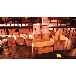 8 BOXES OF UNUSED PLASTIC WATER GLASSES & MISC PARTS