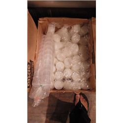 6 CASES OF PLASTIC SHOOTER GLASSES PLUS 1 CASE OF PLASTIC FOOD TRAYS