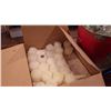 Image 3 : 1 PARTIAL CASE OF CANDLES, HOLDERS, AND 4 FLOWER VASES