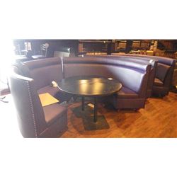 4 HALF CIRCLE BOOTHS / BENCHES