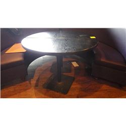 2 BLACK HALF CIRCLE CENTRE BAR TABLES
