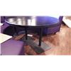 Image 2 : 2 BLACK HALF CIRCLE CENTRE BAR TABLES