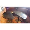 Image 3 : 2 BLACK HALF CIRCLE CENTRE BAR TABLES