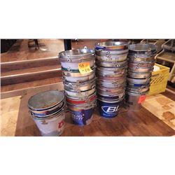 3 STACKS OF GALVANIZED BEER BUCKETS