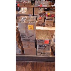 7 CASES OF VARIOUS BAR GLASSES