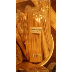 1 PAIL FULL OF BAMBOO SKEWERS