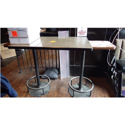 BAR HEIGHT DOUBLE PEDISTAL TABLE