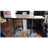Image 1 : BAR HEIGHT DOUBLE PEDISTAL TABLE