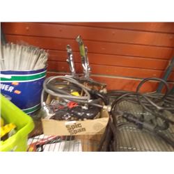 BOX ASSORTED PLUMBING GEAR - KITCHEN FAUCET, SPRAY HOSE ETC
