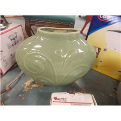 LARGE GREEN CERAMIC VASE