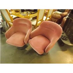 RETRO PINK AND UPHOLSTERED CHAIRS - 2 ttl