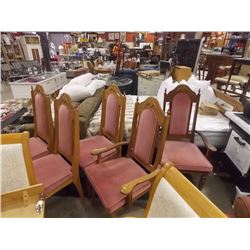 CHAIR - RED UPHOLSTERED SEAT X 6 X BID