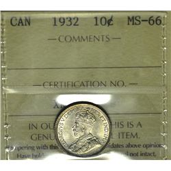 1932 10¢ ICCS MS-66 (TOP 6)