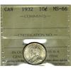 Image 1 : 1932 10¢ ICCS MS-66 (TOP 6)