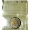 Image 1 : 1937 10¢ ICCS MS-65