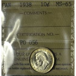 1938 10¢ ICCS MS-65