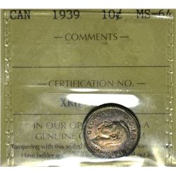 1939 10¢ ICCS MS-64