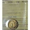 Image 1 : 1939 10¢ ICCS MS-65
