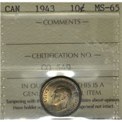 1943 10¢ ICCS MS-65